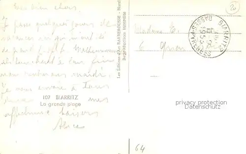 Biarritz_Pyrenees_Atlantiques Grande Plage Biarritz_Pyrenees