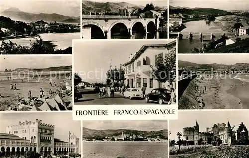 Hendaye_Pyrenees_Atlantiques Frontiere Franco Espagnole Plage Hendaye_Pyrenees