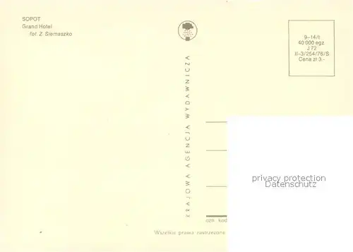 Sopot Grand Hotel Sopot