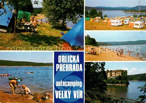 Orlicka_Prehrada Autocamping Velky Vir Teilansichten Orlicka Prehrada