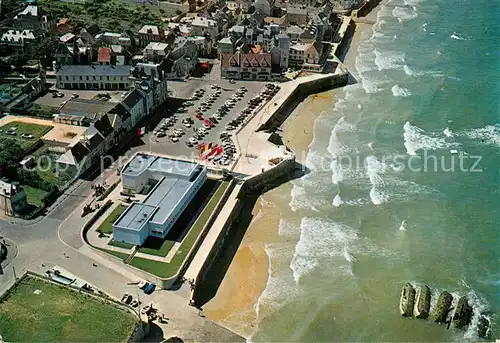 Arromanches les Bains Port Wilson Vue generale aerienne et le Musee du Debarquement Arromanches les Bains