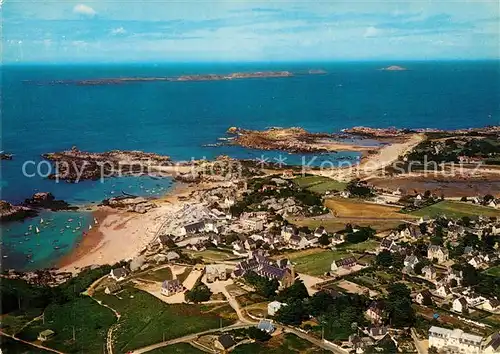 Tregastel Cote de Granit Rose Vue aerienne Tregastel