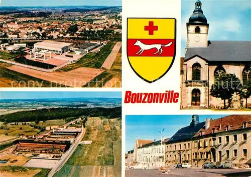 Bouzonville Vue aerienne Eglise  Bouzonville