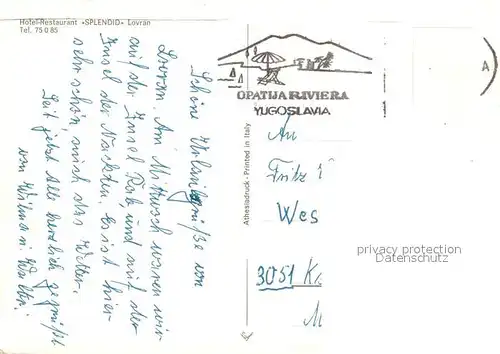 Lovran Hotel Restaurant Splendid Lovran