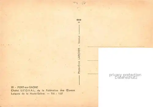 Port sur Saone Chalet UFOVAL de la Federation des Oeuvres Port sur Saone