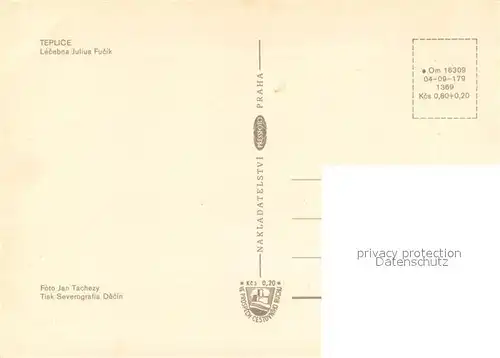 Teplice Lecebna Julius Fucik Teplice