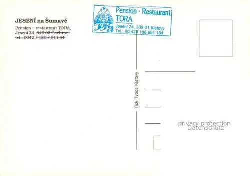 Jeseni na Sumave Pension restaurant Tora 