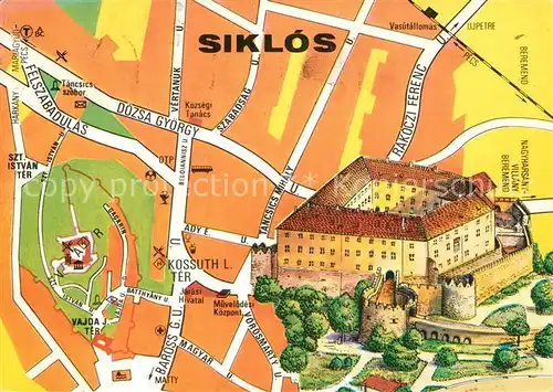 Siklos Die Burg Stadtplan Siklos