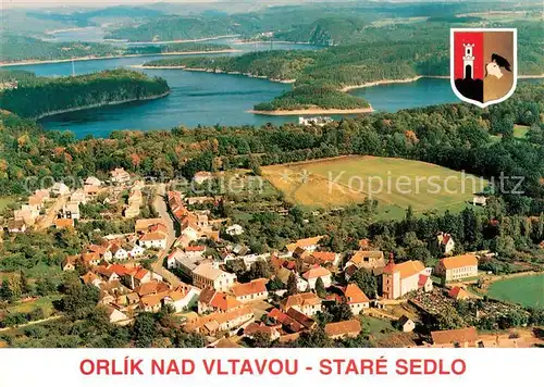 Orlik_nad_Vltavou Stare Sedlo Fliegeraufnahme Orlik_nad_Vltavou