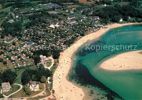 Benodet Le camping du Letty et la plage vue aerienne Benodet