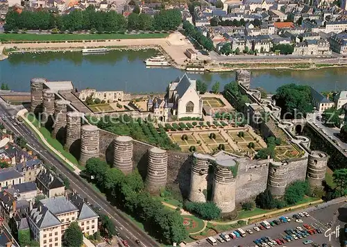 Angers Le chateau Vue aerienne Angers