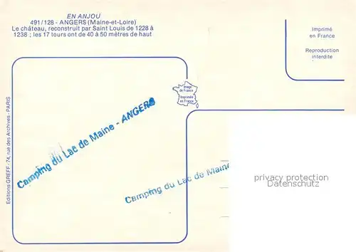 Angers Le chateau Vue aerienne Angers