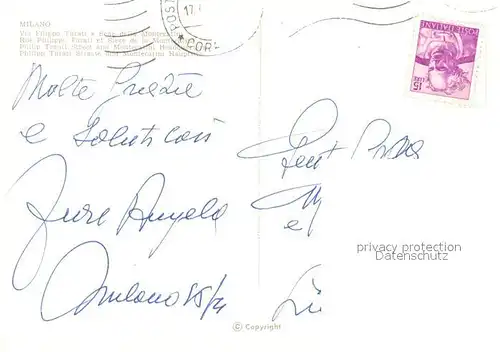 Milano Philipp Turati Strasse und Montecatini Hauptplatz Milano