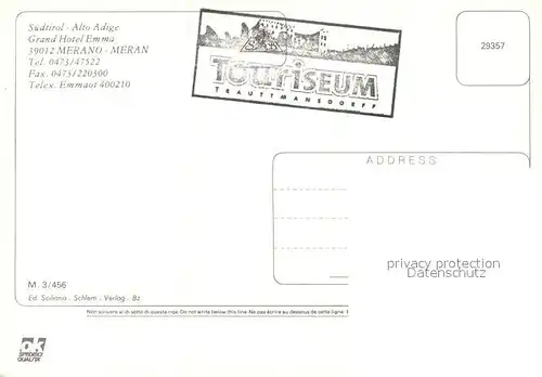 Merano_Suedtirol Grand Hotel Emma Merano Suedtirol