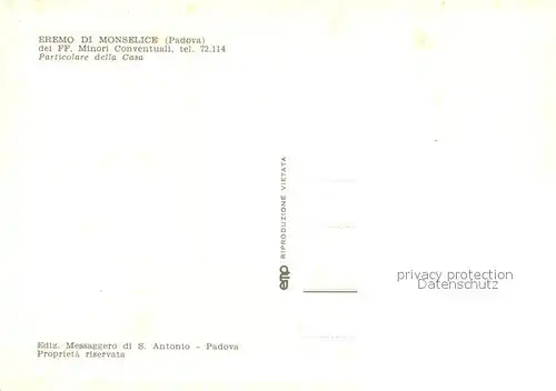 Padova Eremo di Monselice dei FF Minori Conventuali Padova