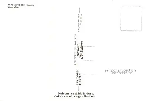 Benidorm Fliegeraufnahme Benidorm