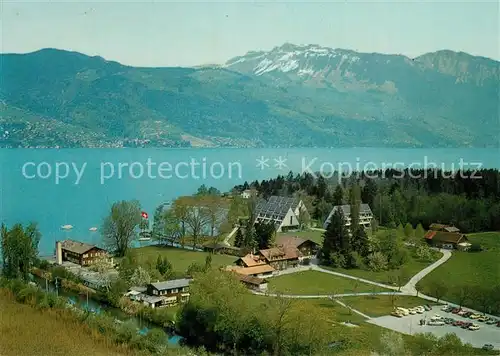 Gwatt Heimstaette Gwatt Thunersee Fliegeraufnahme Gwatt