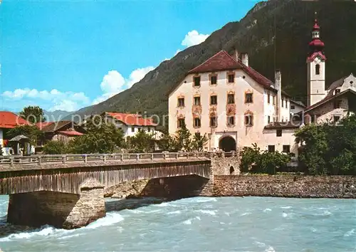 Pfunds Innbruecke mit Gasthof Zum Turm  Pfunds