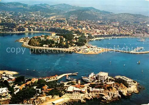 Bandol Vue aerienne sur lIle de Bendor au premier plan Bandol
