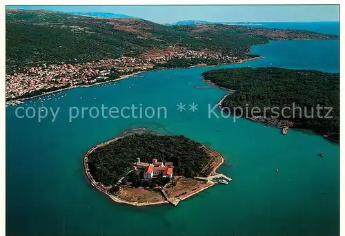 Otok_Krk Franjevacki samostan Kosljun Fliegeraufnahme Otok_Krk