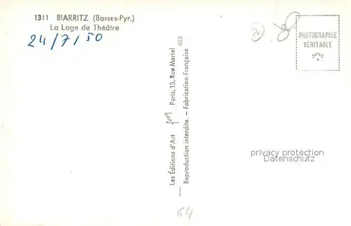 Biarritz_Pyrenees_Atlantiques La Loge de Theatre  Biarritz_Pyrenees
