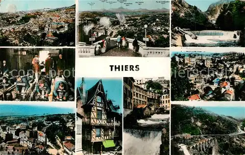 Thiers Table d`Orientation La Durolle Chateaux du Piroux Thiers