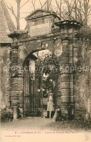 Coarraze Portail du Chateau Henri 4. Coarraze