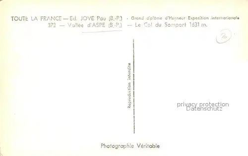 Pau Col du Somport Vall?e Aspe Pau