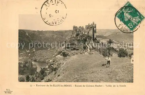 Saint Eloy les Mines Ruines de Chateau Rocher Saint Eloy les Mines