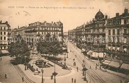 Lyon_France Place de la Republique et Monument Carnot Lyon France