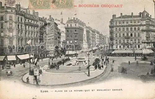 Lyon_France Place de la Republique et Monument Carnot Lyon France