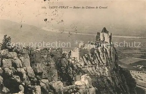 Saint Peray Ruines du Chateau de Crussol Saint Peray