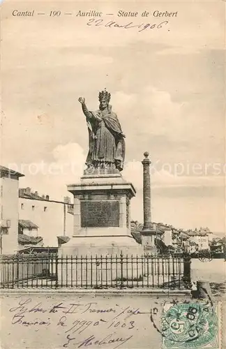 Aurillac Statue de Gerbert Aurillac