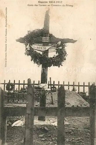 Pont a Mousson Guerre 1914 17 Croix des Carmes au Cimetiere du Petang Pont a Mousson