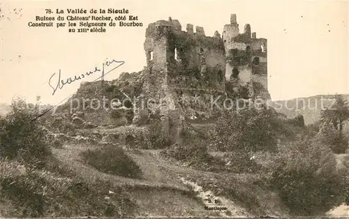 Bois Colombes La Vallee de la Sioule Ruines du Chateau Rocher  Bois Colombes