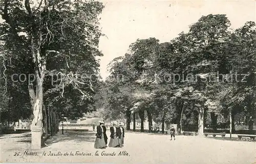 Nimes Le Jardin de la Fontaine la Grande Allee Nimes