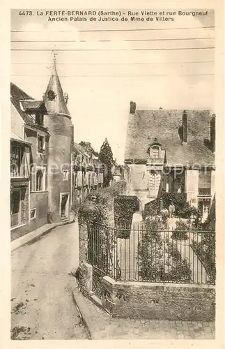 La_Ferte Bernard Rue Viette et rue Bourgneuf Ancien Palais de Justice de Mma de Villers La_Ferte Bernard