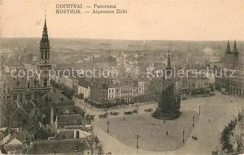 Courtrai_Flandre Stadtpanorama Platz Courtrai_Flandre