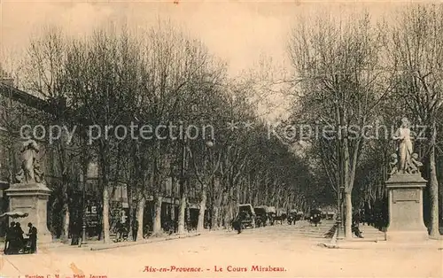 Aix en Provence Le Cours Mirabeau Monuments Aix en Provence