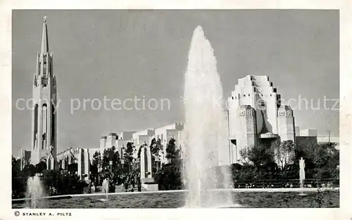 San_Francisco_California Fountains Gardens South Tower of Court of the Moon Tower of the Sun Califoria World s Fair 