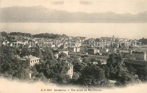 Lausanne_VD Vue prise de Montbenon Lac Leman Alpes Lausanne VD