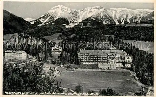 Semmering_Niederoesterreich Kurhaus Semmering gegen die Rax Semmering