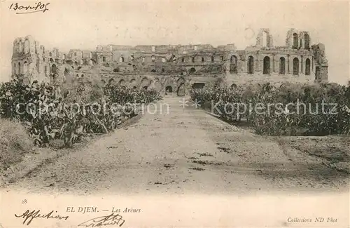 El Djem Les Arenes Ruines Antike Staette El Djem