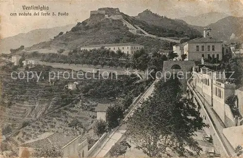 Ventimiglia_Liguria con veduta del Forte San Paolo 