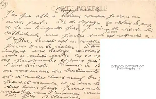 Reims_Champagne_Ardenne La Cathedrale dans les Ruines apres Retraite des Allemands Reims_Champagne_Ardenne