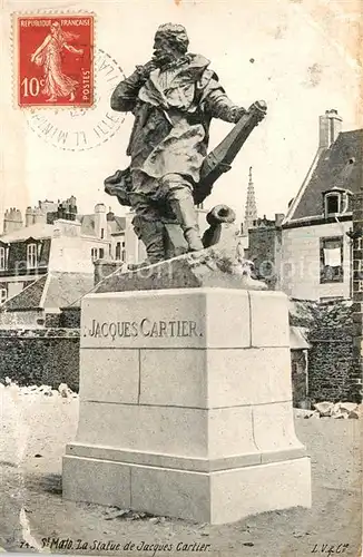 Saint Malo_Ille et Vilaine_Bretagne La Statue de Jacques Cartier Saint Malo_Ille et Vilaine