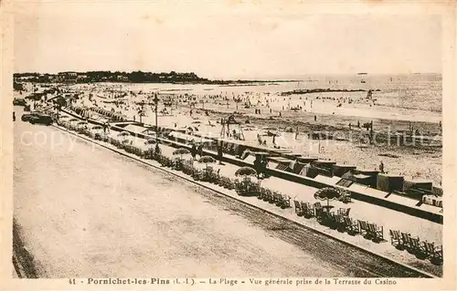 Pornichet La Plage Vue generale prise de la Terrasse du Casino Pornichet