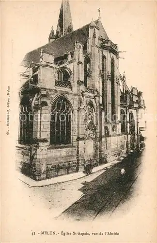 Melun_Seine_et_Marne Eglise St Aspais vue de l Abside Melun_Seine_et_Marne