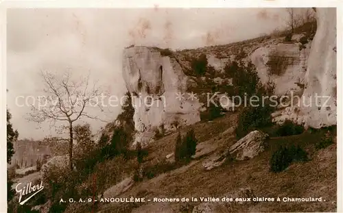 Angouleme Rochers de la Vallee des eaux claires a Chamoulard Angouleme