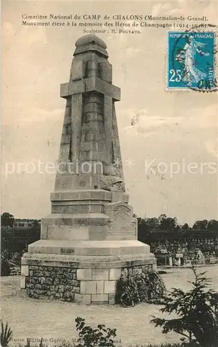 Camp_de_Chalons Cimetiere National Monument eleve a la memoire des Heros de Champagne Camp_de_Chalons